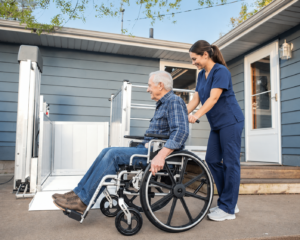 Caregiver Help a Senior With Limited Mobility